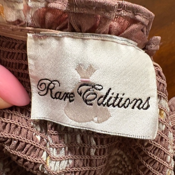 Rare Edition’s  Girls mocha floral maxi dress size 6X preloved - Picture 6 of 8